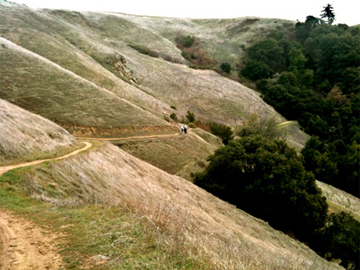 Traversing the ridge on Alder Springs Trail